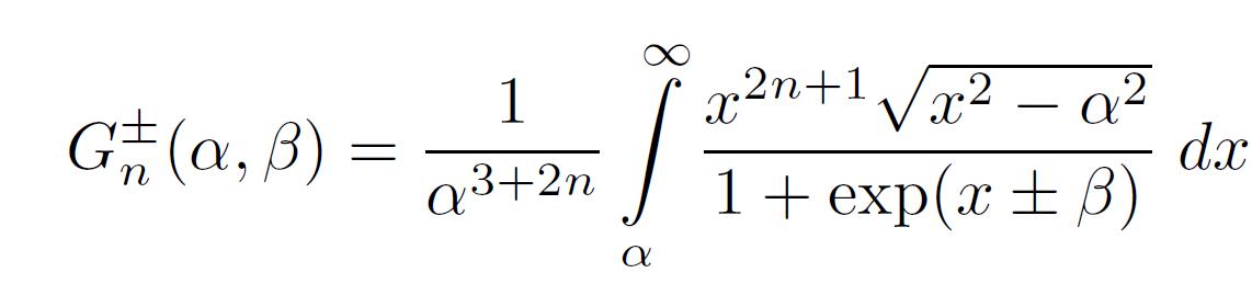 Fermi-Dirac integral (type ,,G'')